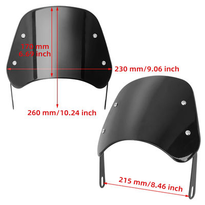 Easy Assembly Motorcycle Windshield Deflector for Various Models Including for Honda and for Kawasaki with 5 7 Inch Lights