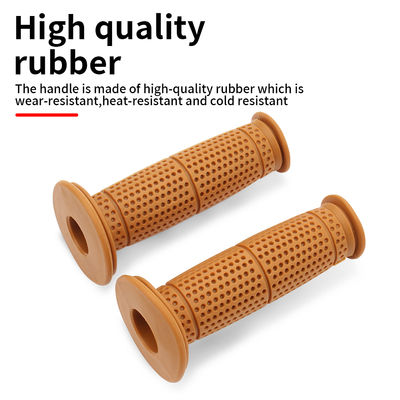 Retro Classic Motorcycle Handle Grips New Rubber Handlebar 22mm for Cafe Racer Vintage Bike Universal Fitment Cafe Racer Vintage