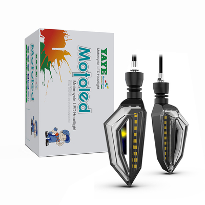 DC12V LED amarelo fluxo de água sinal de viração luz de aviso para motocicleta YAYE 2385
