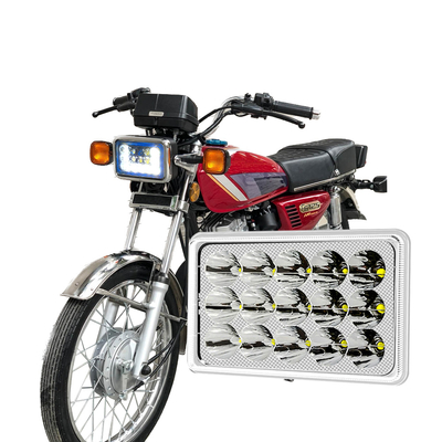 YAYE CG125 Farol LED 12 Chip DC12V Branco Azul DRL Luz de motocicleta